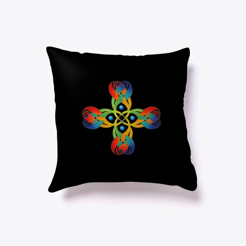 Rainbow Celtic Cross Swirl v2