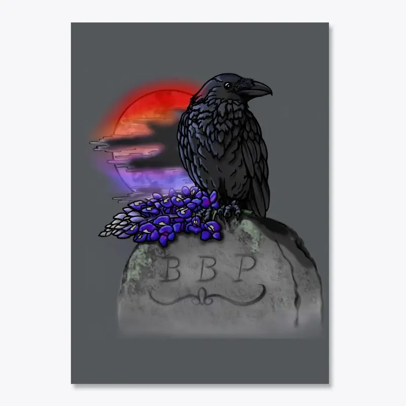 Blue Bonnet Plague Raven and Moon